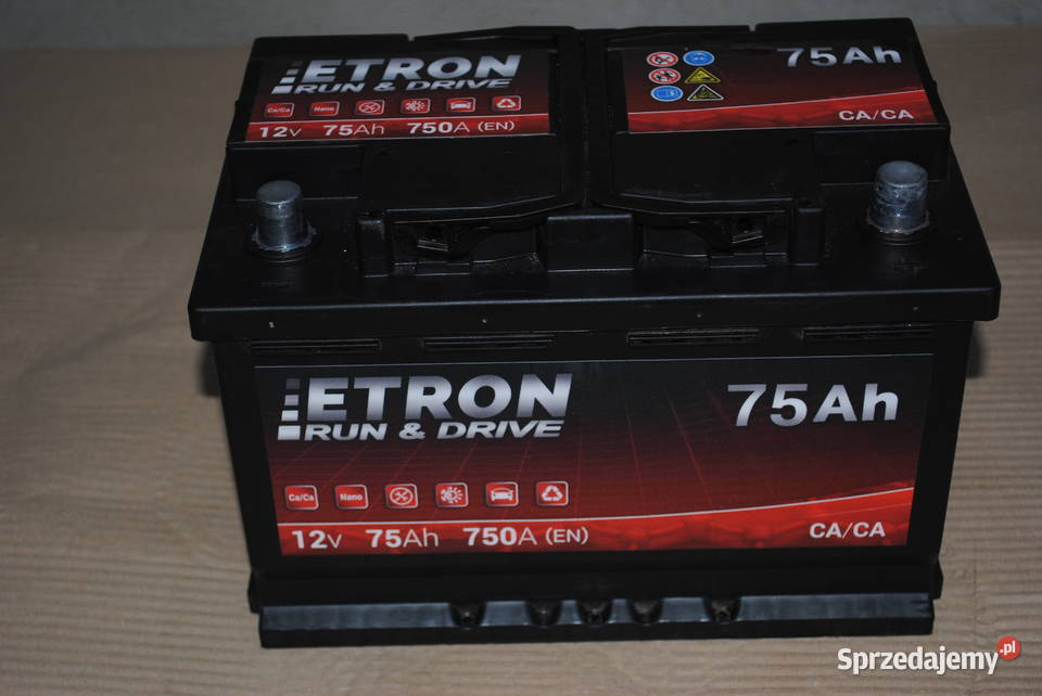 Akumulator Etron Run Drive 12 v 75Ah 730A nowy mazowieckie