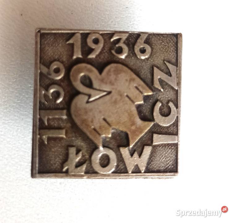 Odznaka 800 Lat Łowicza 1936 vintage Łódź