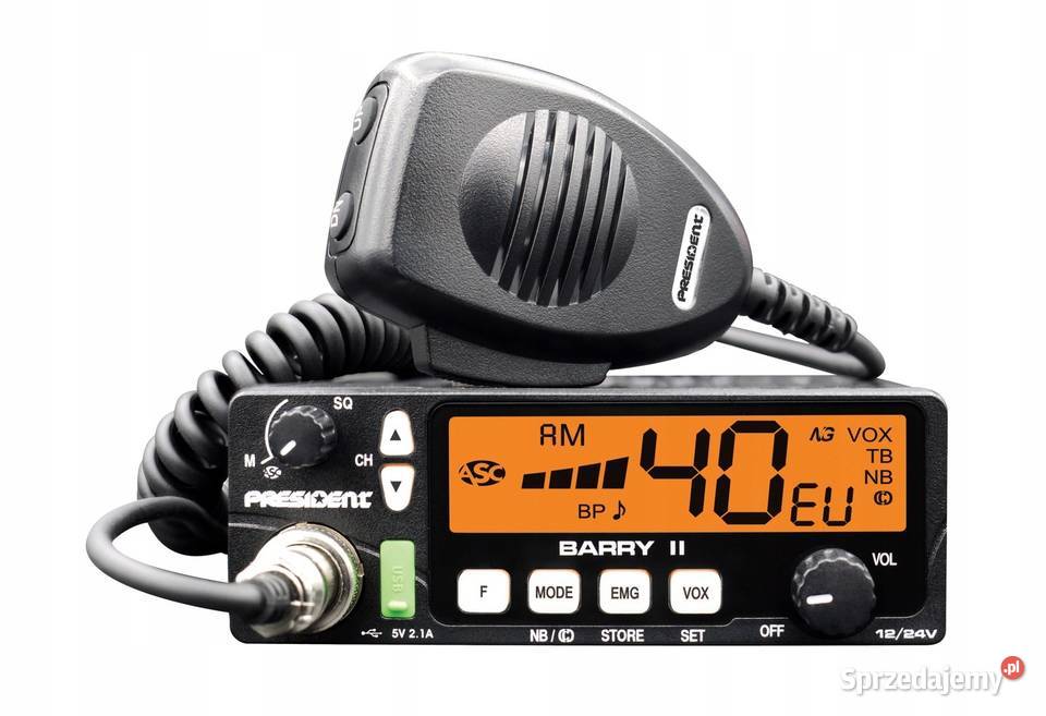 RADIO CB PRESIDENT BARRY II ASC 1224V 7kolor VOX