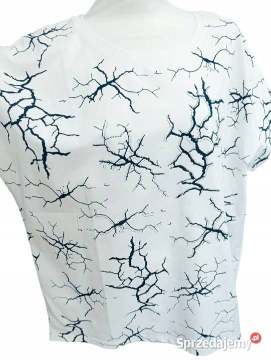 Luksusowa bluzka damska Cekiny koronki kamienie biały