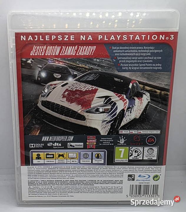 Gra Need For Speed Rivals 3 Sony Playstation 3 Gry komputerowe i konsolowe warmińsko-mazurskie Elbląg