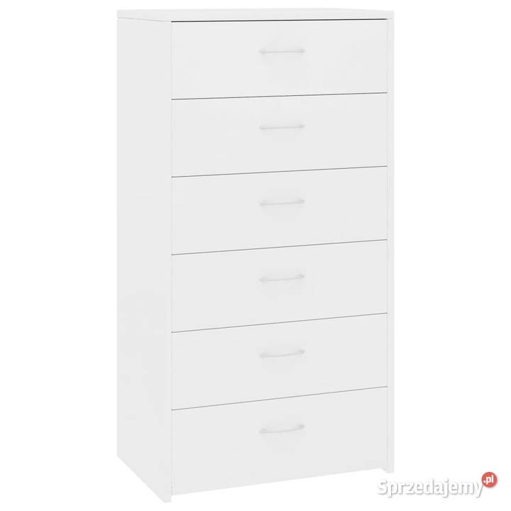 Komoda 6 szuflad biała 50x34x96 materiał Warszawa