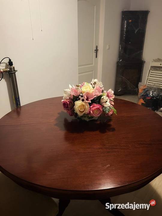 Stół antyk prostokątny rzeźbiony drewno ciemny Siedlce