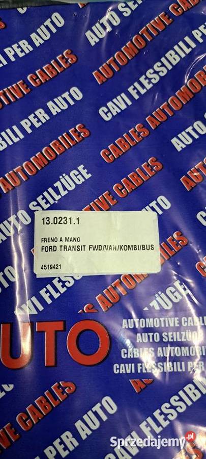 Linka hamulca ręcznego tył prawa FORD TRANSIT Luzino