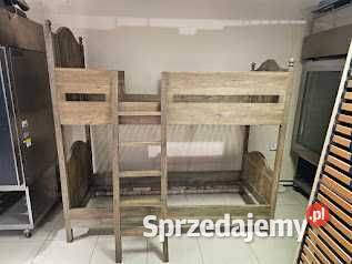 Łóżko piętrowe dębowe lity dąb 210x90 ręczna Gastronomia Góra