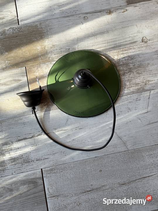 Lampa industrialna metalowa emaliowana wisząca Chudów