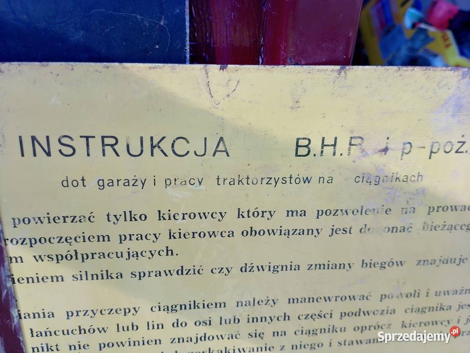 Instrukcja BHP stara zabytkowa loftt