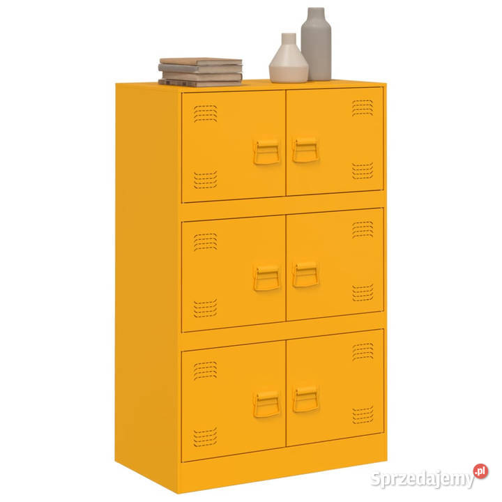 Szafka boczna musztardowa 67x39x107 stal Pozostałe mazowieckie Warszawa