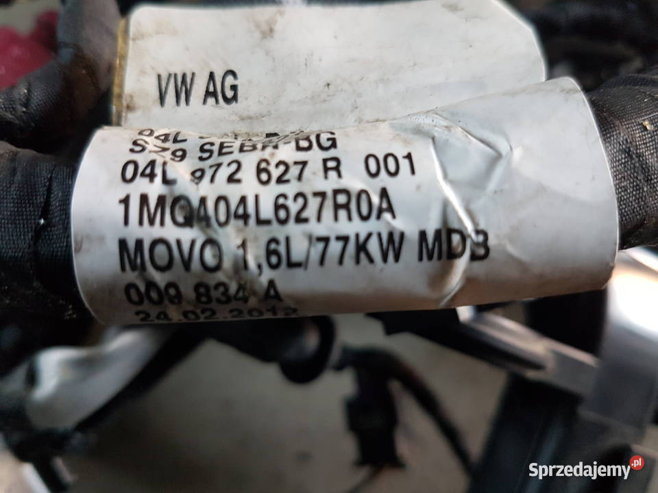 VW 16 TDI 105 77KW INSTALACJA SILNIKA WIAZKA osobowe Materiały instalacyjne wielkopolskie Turek
