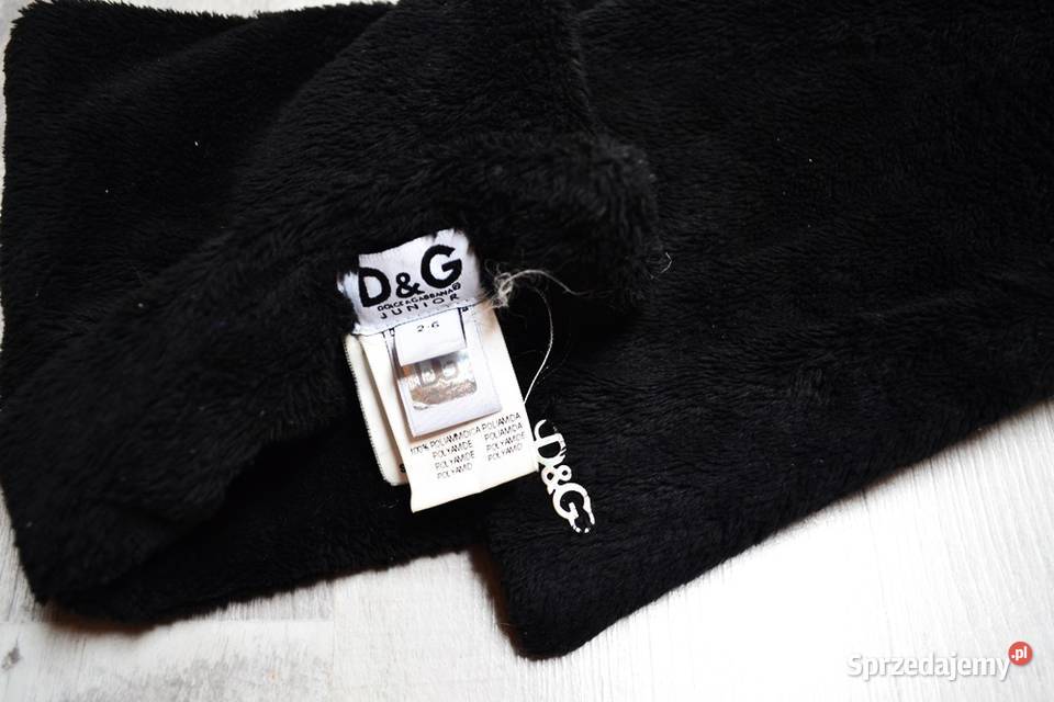 szalik dziewczynki czarny DolceGabbana welurowy Rozmiar 104 Toruń