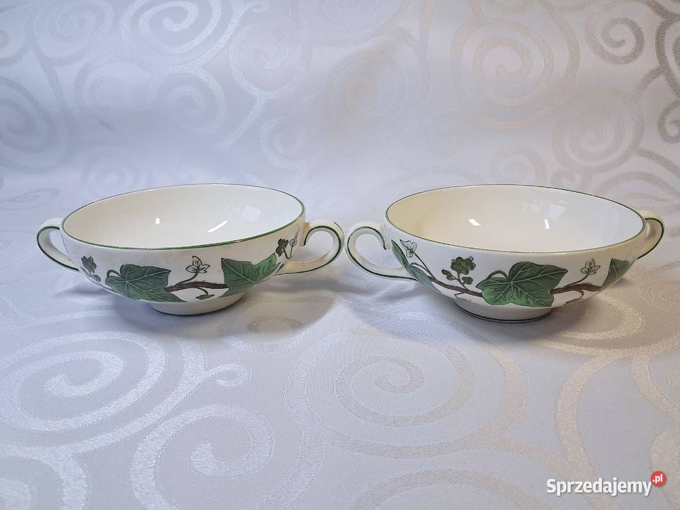 Bulionówki Wedgwood Napoleon Ivy 2 Queens Ware Strzelce Krajeńskie