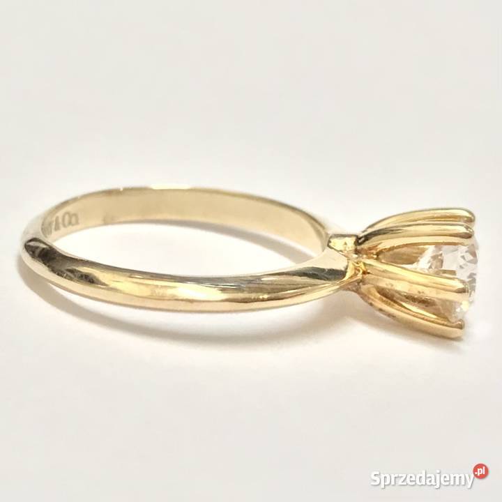 TIFFANYCo Pierścionek złoty 14K brylant 075ct Pierścionki Warszawa