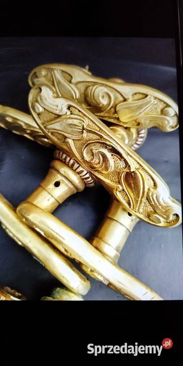 Retro klamki mosiężne okienne Bucz