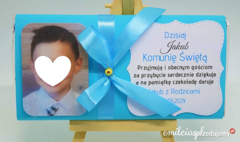 Podziękowania Gości ze zdjęciem Komunia Chrzest lubuskie Zielona Góra