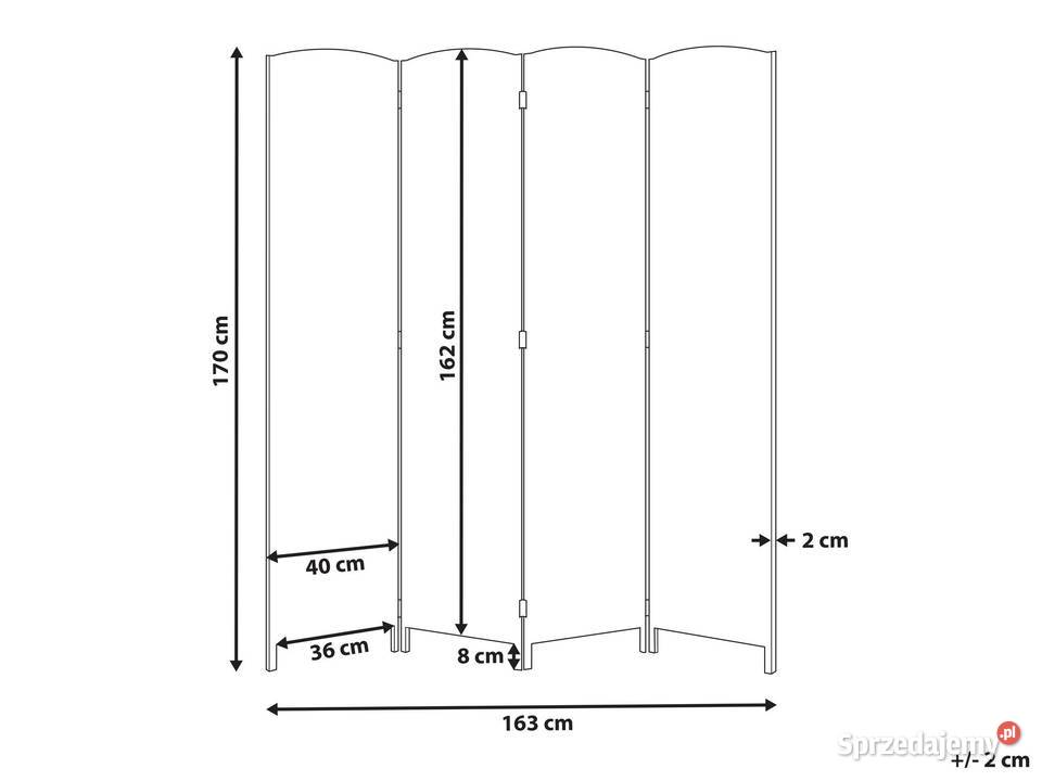 4panelowy parawan pokojowy Naturalny 163 170 dolnośląskie Świdnica