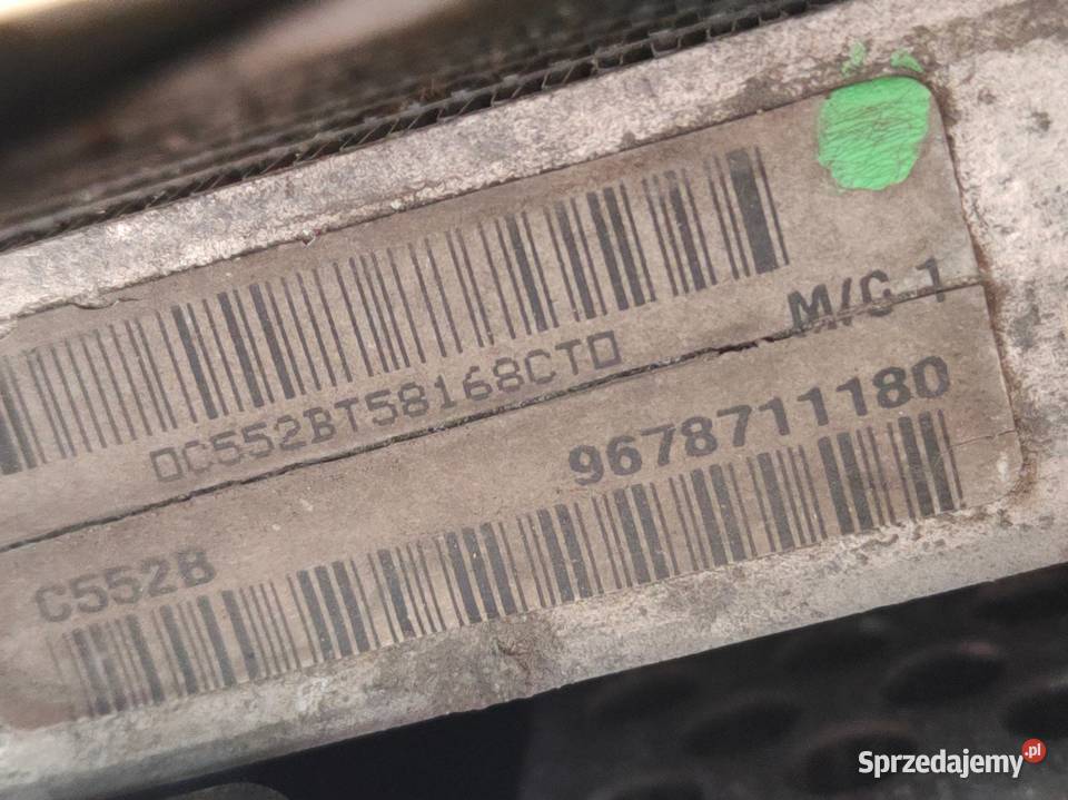Chłodnica Wody Klimatyzacji Wentylator Citroen osobowe Pleszew