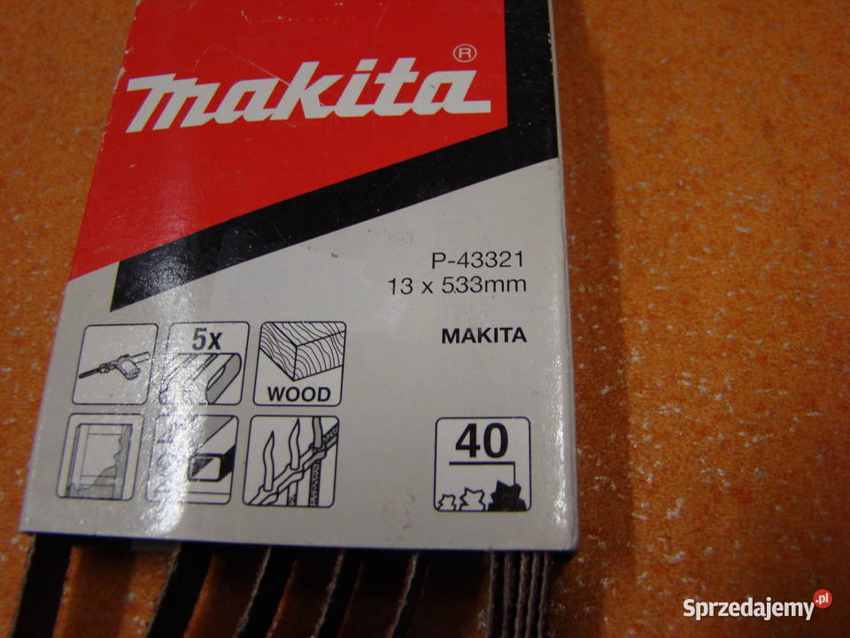 Taśma szlifierska MAKITA 13x533 mm Granulacja 40 śląskie Bielsko-Biała sprzedam