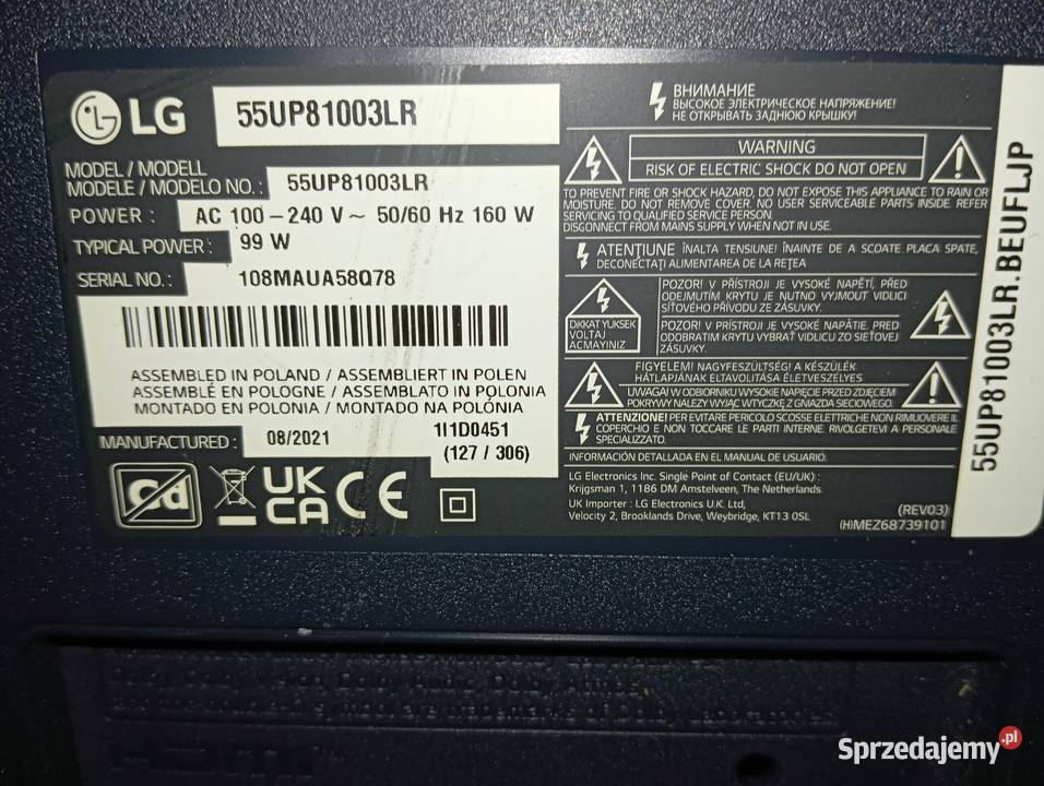 LG55 UP 81003 LR części LED Chorzów