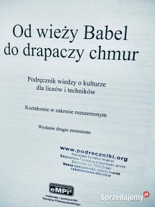 wieży Babel wiedza o kulturze rozszerze outlet Antykwariat Warszawa