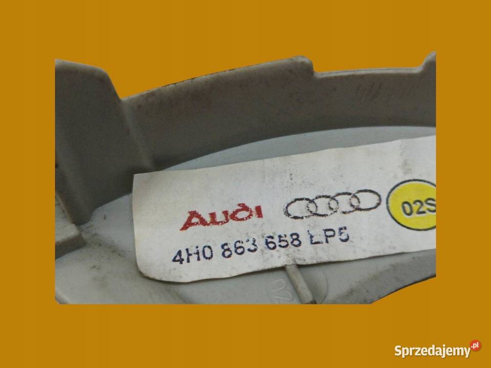 OSŁONA PROWADNICY ROLETY 4H0863658 Audi A8 III Rok produkcji 2010 Osłony i zaślepki