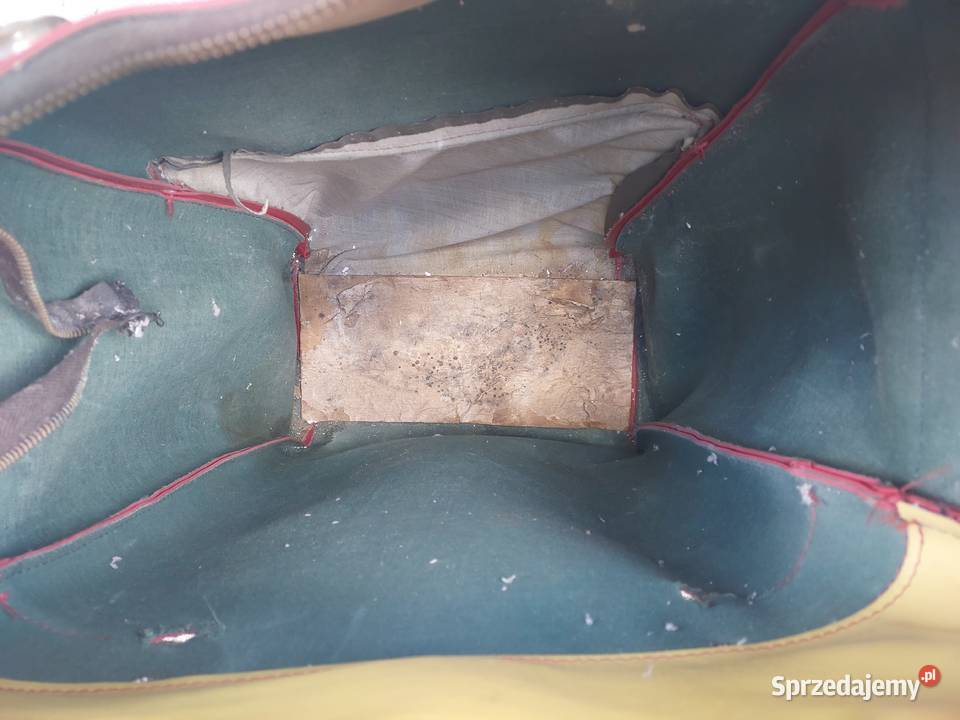 6 Stara torba duża czerwona PRL dekoracja Pozostałe pomorskie Tczew