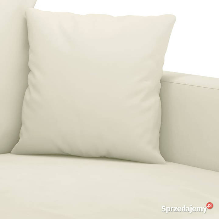 Sofa 2osobowa kremowy 120 tapicerowana aksamitem Warszawa