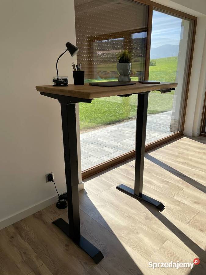 Biurko dębowe regulowane elektrycznie lite Myślenice