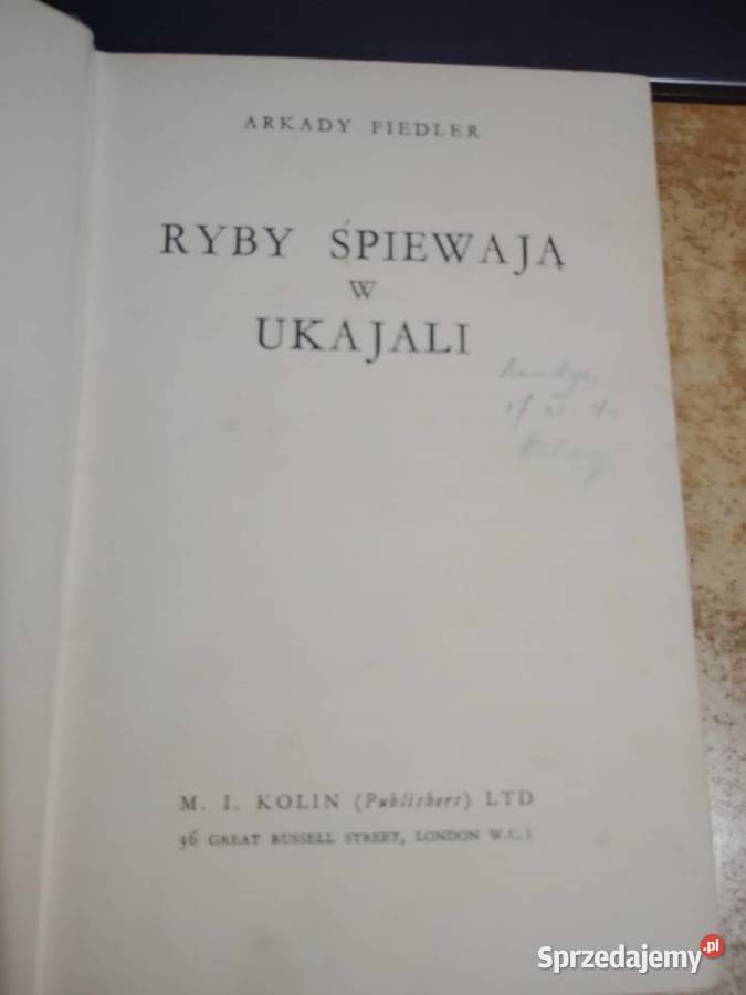EYBY ŚPIEWAJĄ w UKAJALI lOMDYN 1940 OPR RZADKIE Iwno