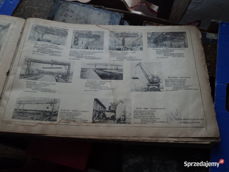 Dźwigi żurawie suwnice itp stary atlas Nowy Sącz