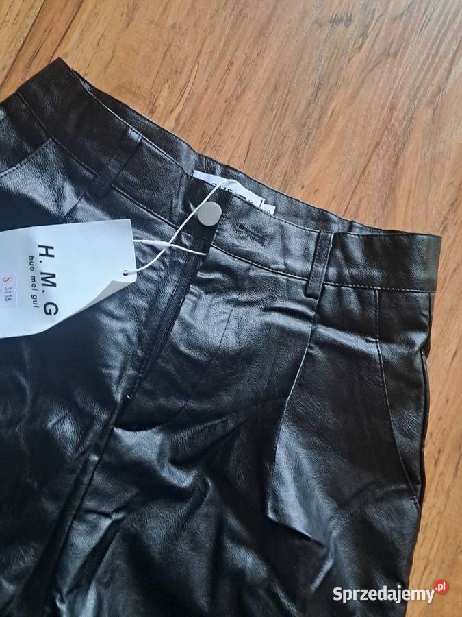 nowe czarne spodenki z ekoskóry rozmiar na metce Odzież damska Sandomierz