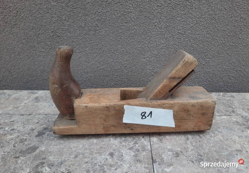 81 Stare narzędzie strug ręczny drewniany