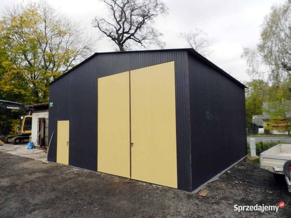 Blaszana montowana hala 88 m dodatkowe drzwi Kraków