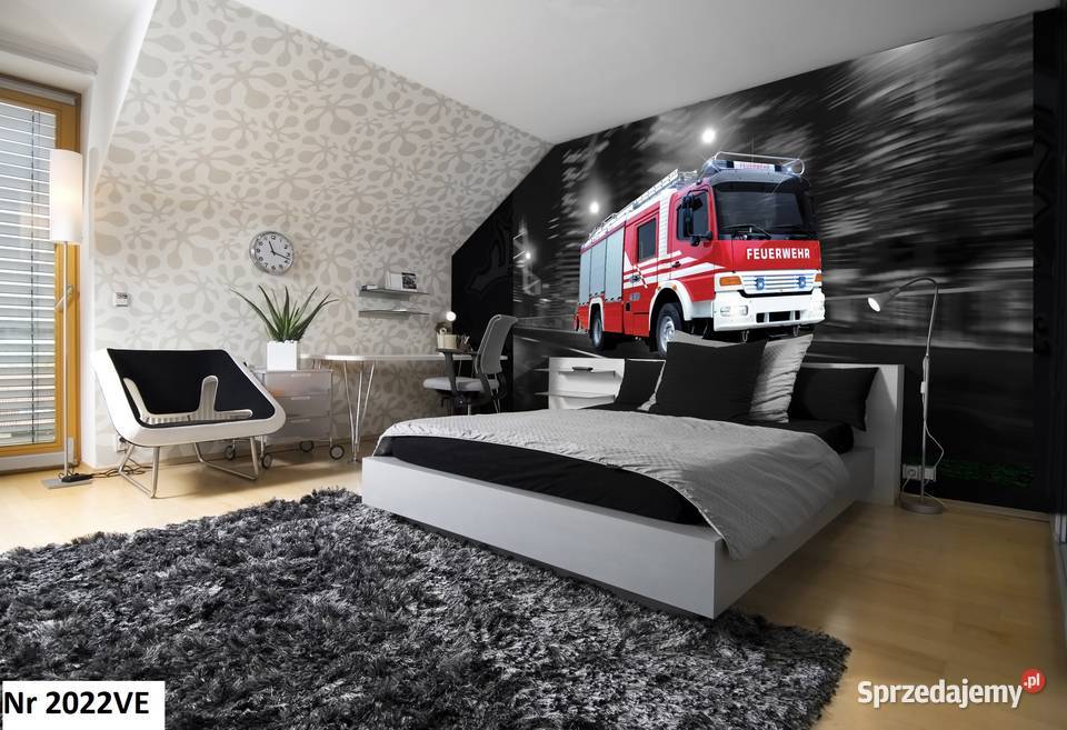 Tapeta fototapeta Wóz strażacki samochód wewnętrzne Leszno sprzedam