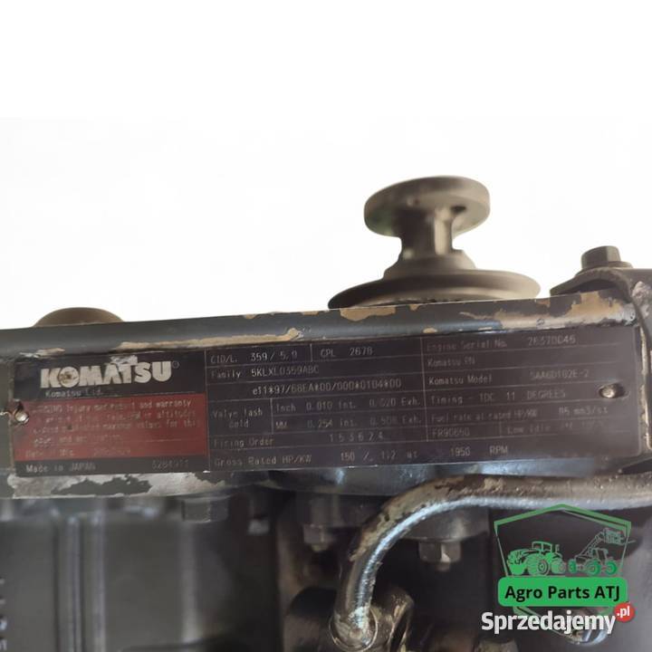 Silnik Cummins 59 SAA6D102E2 Komatsu PC 228 Silnik i osprzęt podlaskie Ciechanowiec