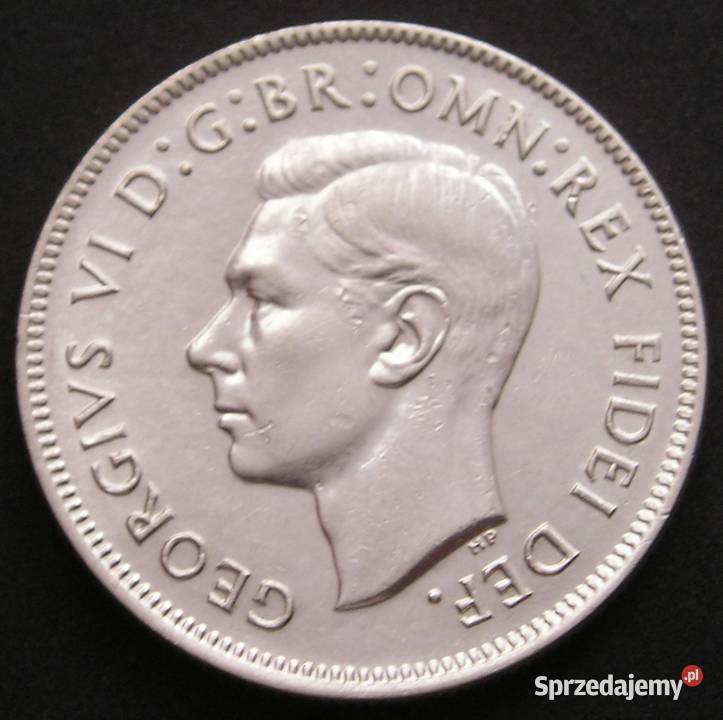 AUSTRALIA 1 FLORIN 1951 SREBRO Numizmatyka Łódź