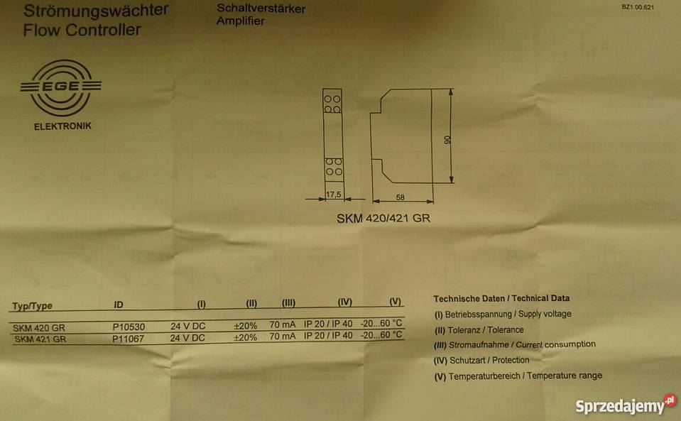 Przetwornik przepływu EGE SKM 420 GR śląskie Zabrze