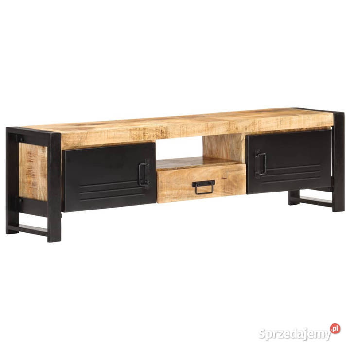 Szafka pod TV 140x30x40 surowe drewno mango mazowieckie Warszawa