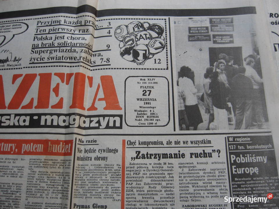 Stare gazety Trybuna i Gazeta pomorska z 1991r Olsztyn