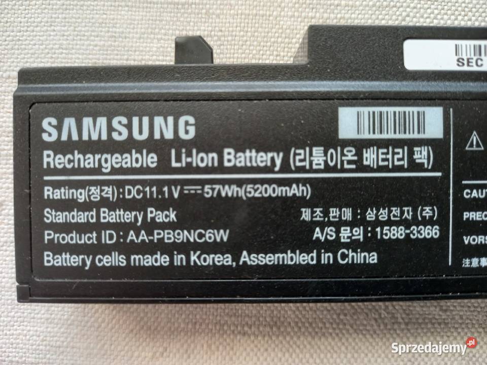 Bateria do laptopa Samsung DC 111V 57Wh 5200mAh Tomaszów Lubelski