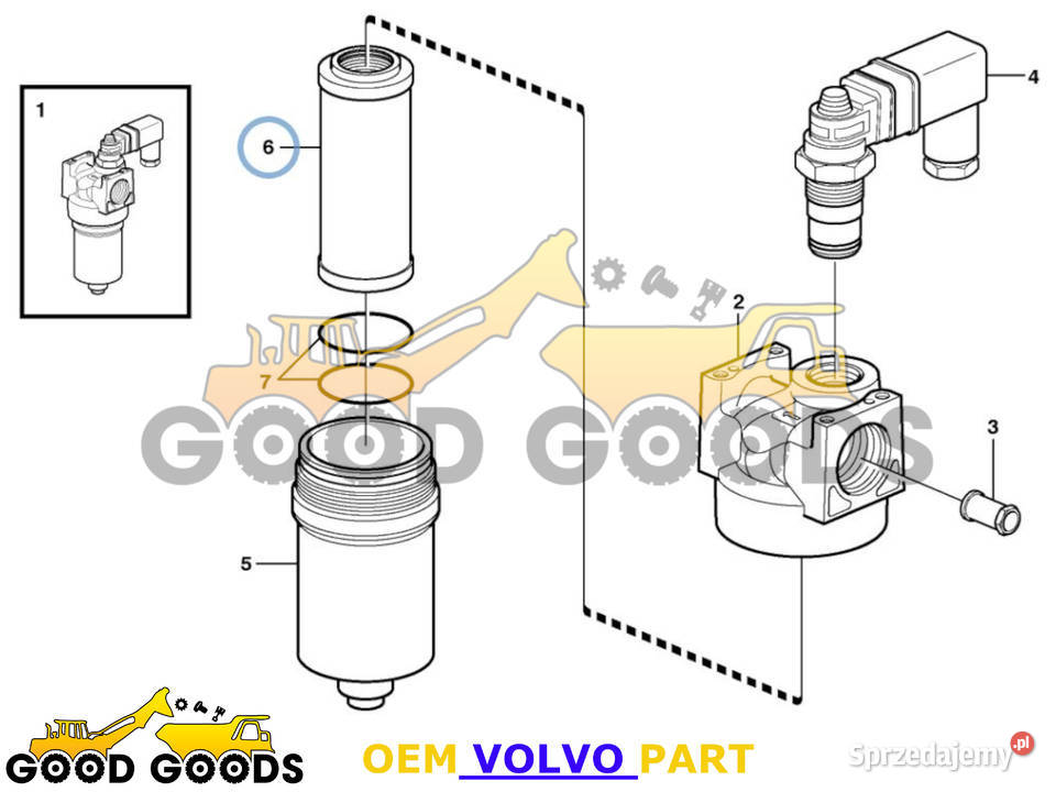 VOLVO FILTR HYDRAULICZNY 11707525 20 BAR 7 Władysławów