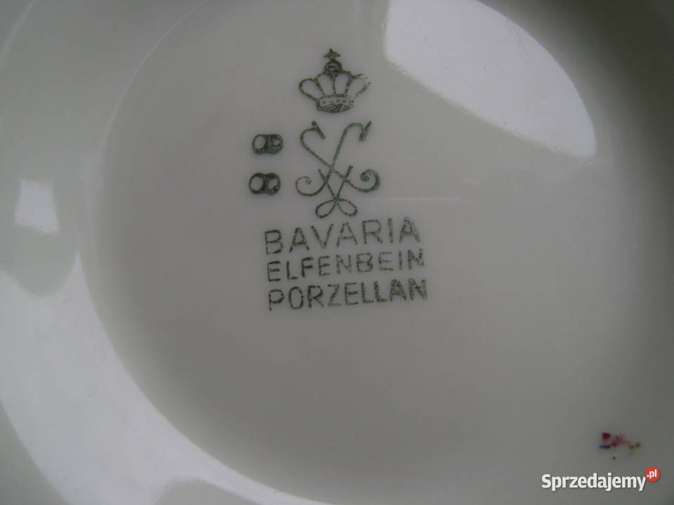 Starocie z PRL Porcelana ELFENBEIN Zestaw 2 pomorskie