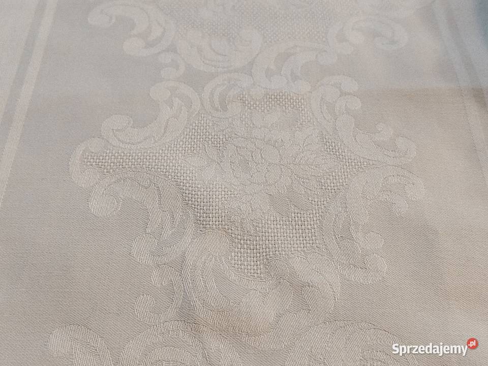 Obrus lniany biały bawełna Legnica
