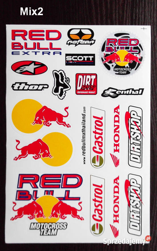 Naklejki Monster Energy Rockstar Red Bull