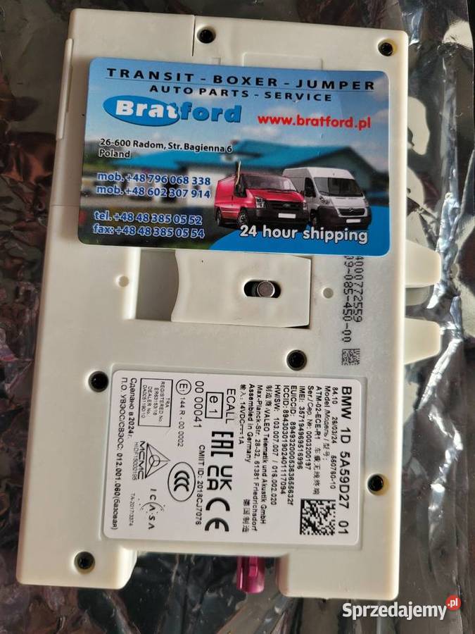 MODUŁ BMW TELEMATIC 84105A1F5F9 1D5A59D2701 1D Radom sprzedam