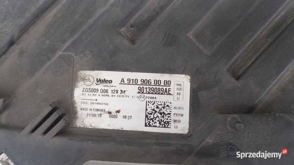Lampa Przod Mercedes Sprinter 907 W910 1825r