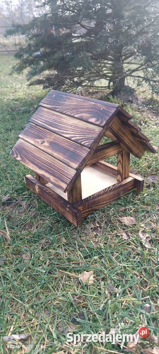 Karmnik ptaków drewniany opalany Żołynia