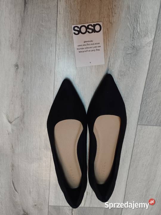39 ASOS Design Czarne baleriny wieczorowe z Kraków