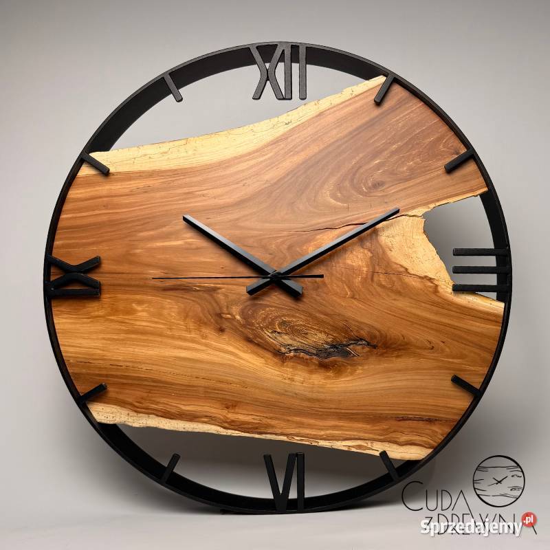 Duży i nownoczesny drewniany zegar ścienny dolnośląskie Wrocław