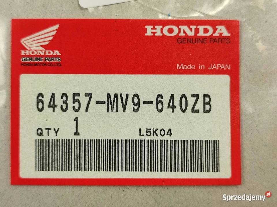 NAKLEJKA NA BOCZEK L DÓŁ HONDA CBR 600 F 1992