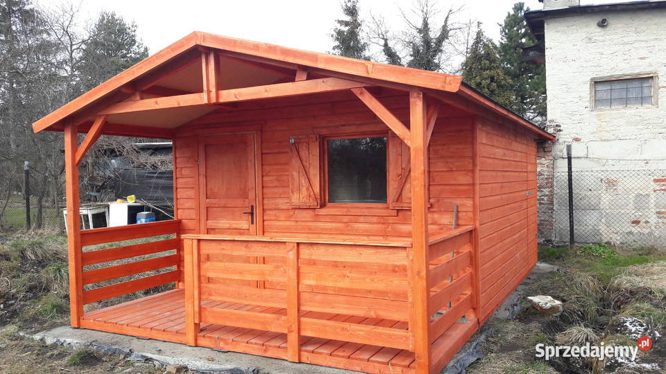 Drewniany domek ogrodowy na działkę ROD altana Altany i wiaty Rybarzowice